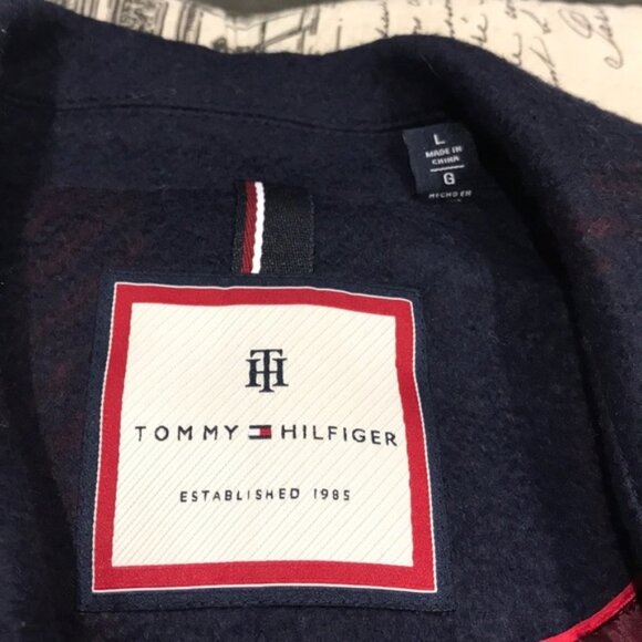 Tommy Hilfiger Plaid Double Breasted Coat - Picture 10 of 11